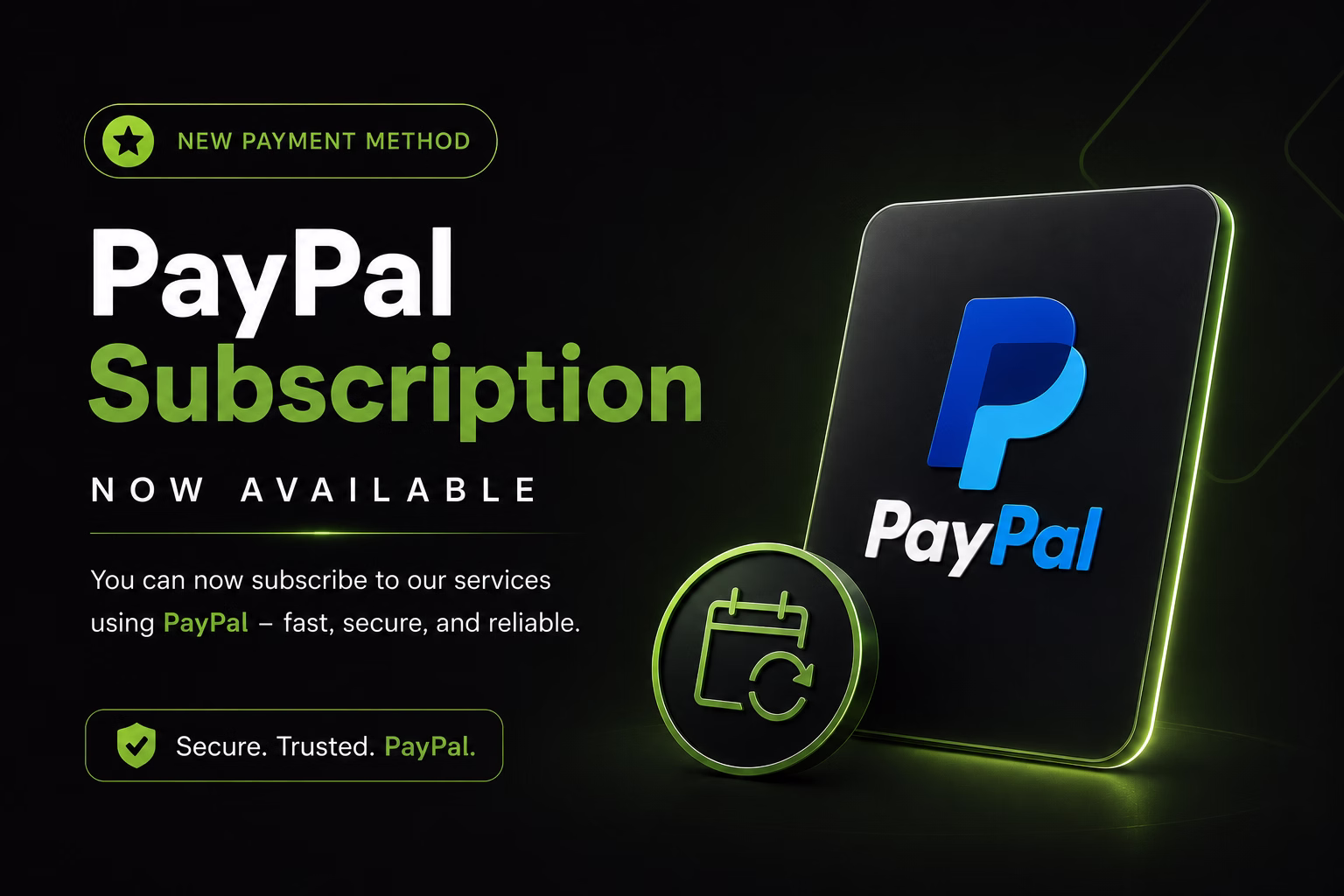 PayPal Subscription Sada Dostupan na MAXKO Hostingu