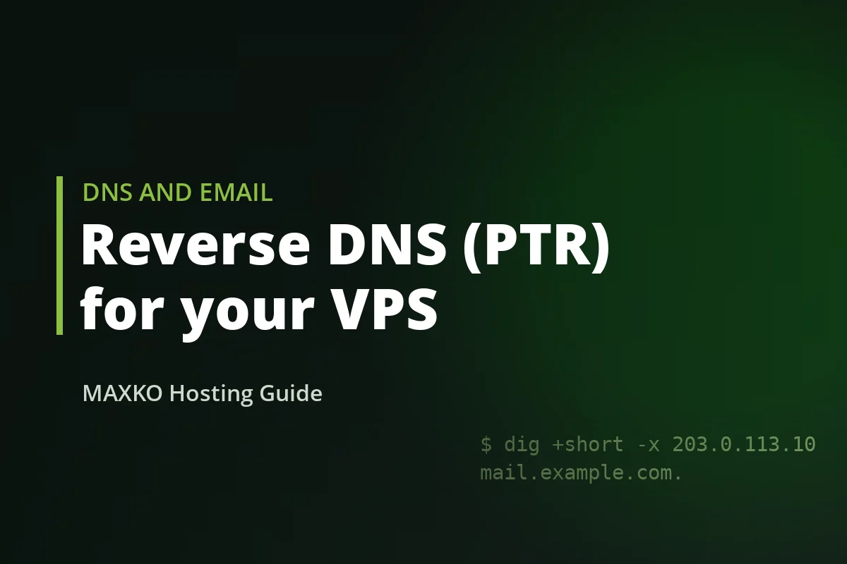 Kako postaviti reverse DNS (PTR) za VPS
