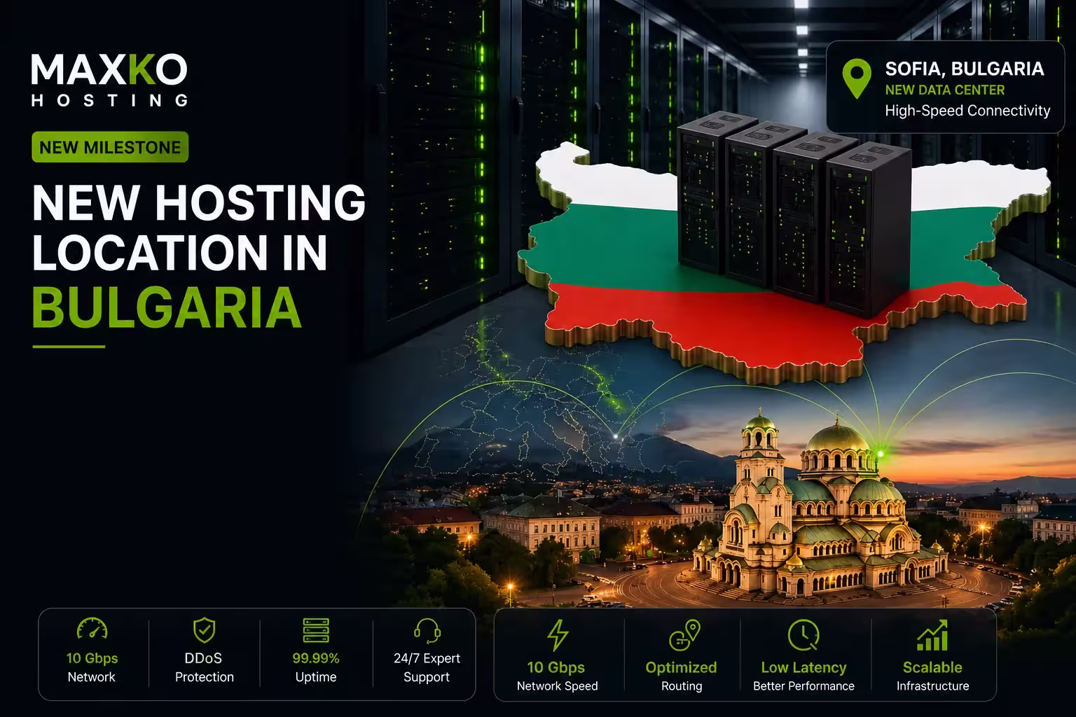 NOVA HOSTING LOKACIJA U BUGARSKOJ