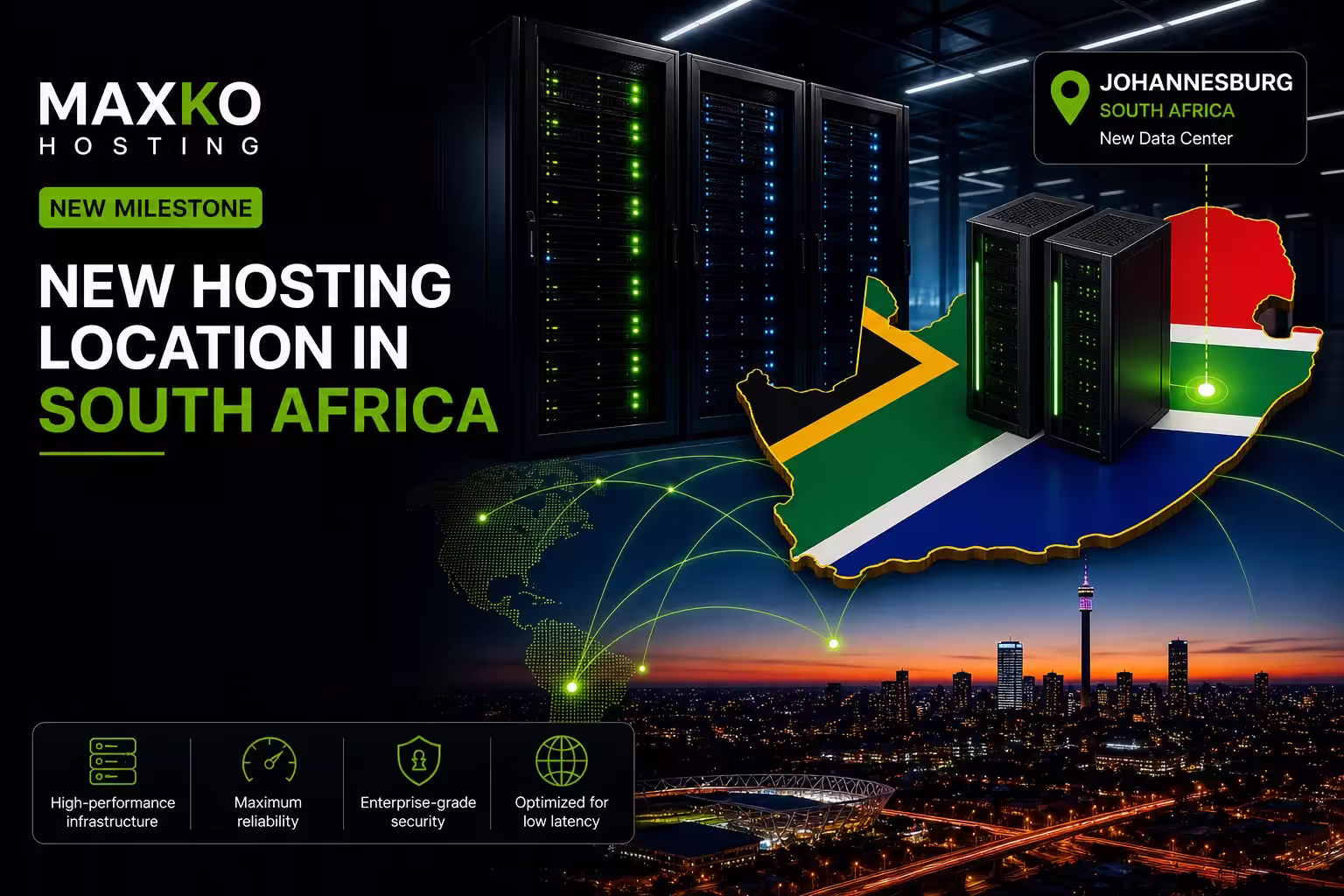 NOVA HOSTING LOKACIJA U JUŽNOJ AFRICI